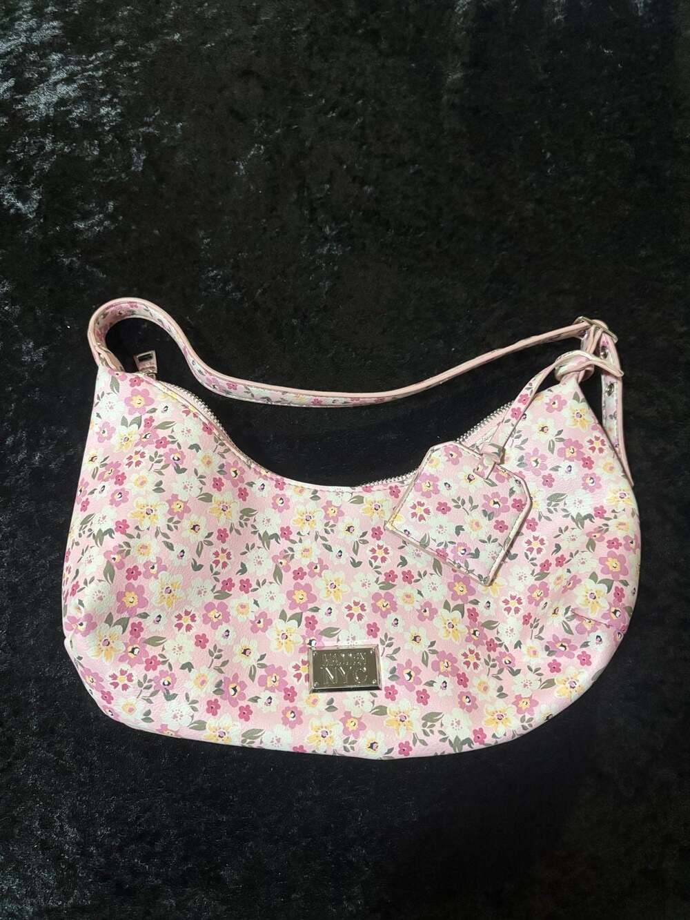 Madden NYC Pink Floral Print Hobo Shoulder Bag